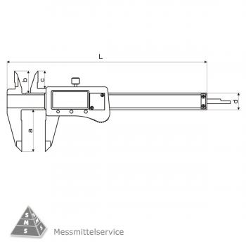 Digital-Messschieber, Metallgehäuse, Messbereich bis 300 mm