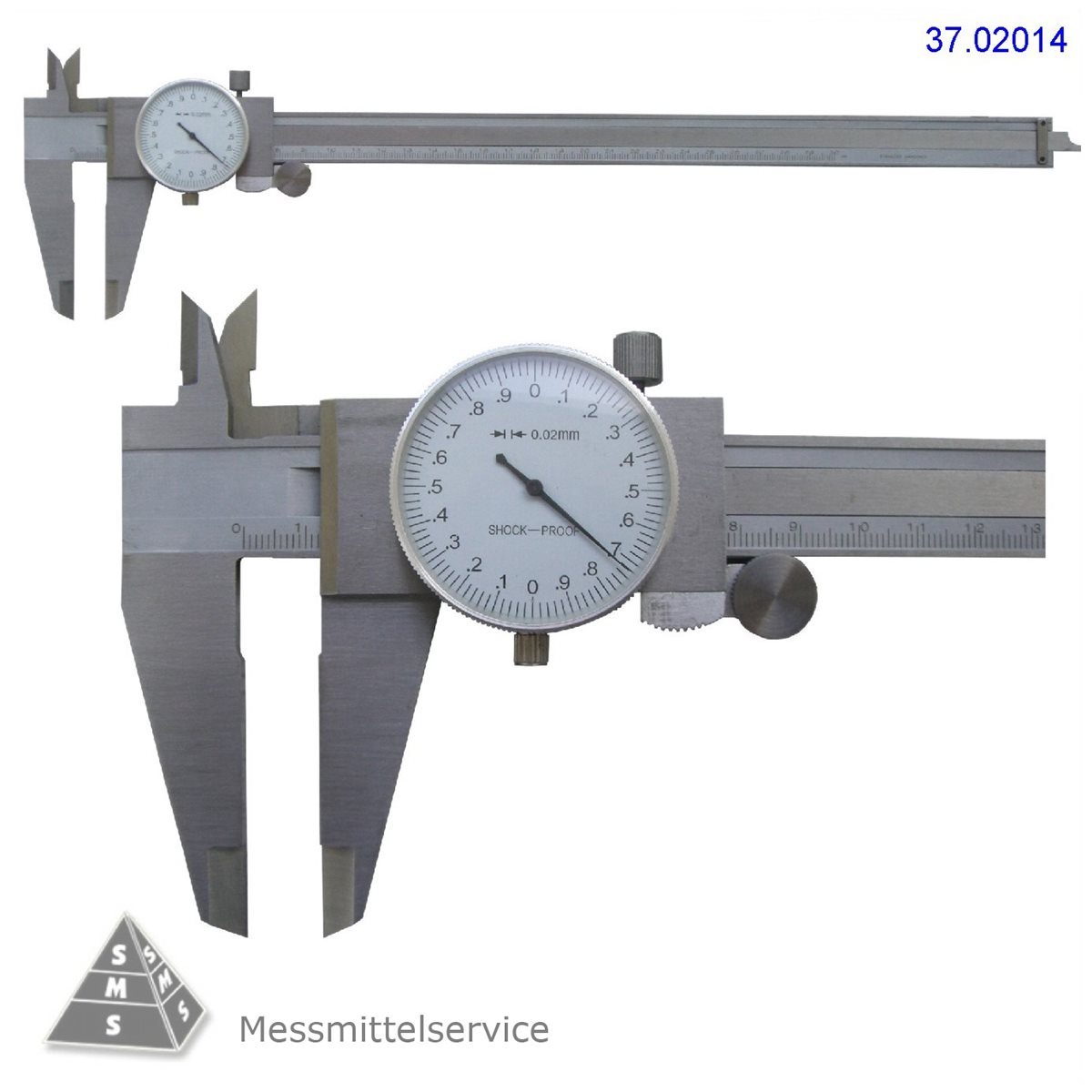 Peter Slotta Messmittelservice - Messschieber Uhrenmessschieber Schieblehre  mit Rundskala, Messbereiche bis 300 / 0,02 mm