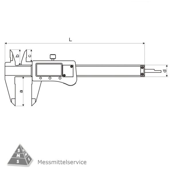 Digital-Messschieber, Metallgehäuse, Messbereich bis 300 mm